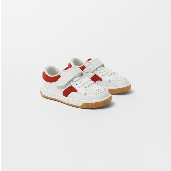 Zara Other - NWT Zara Size 6.5 toddler leather sneakers red
